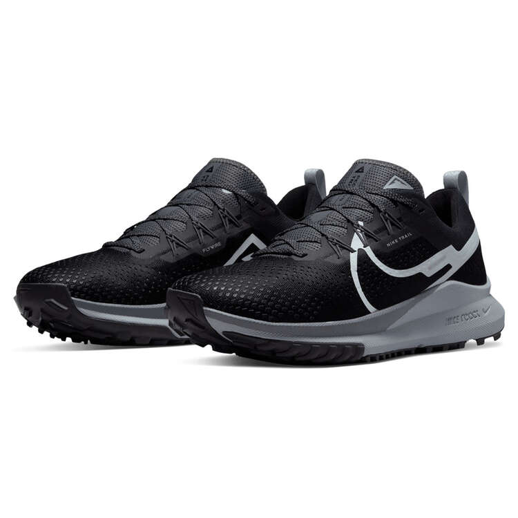 Nike React Pegasus Trail 4 Mens Trail Running Shoes, Black/Grey, rebel_hi-res