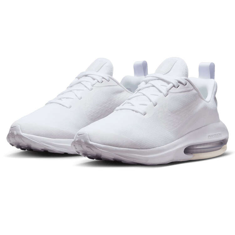 Nike Air Zoom Arcadia 2 GS Kids Running Shoes, White/Silver, rebel_hi-res