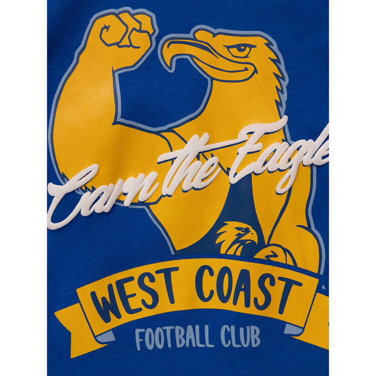 West Coast Eagles Toddlers Long Sleeve Supporter Tee, Blue, rebel_hi-res