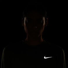 Nike Womens Dri-FIT Element Crew Top, Olive, rebel_hi-res