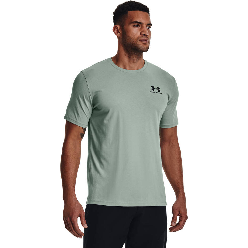Under Armour Mens Sportstyle Left Chest Tee Green 4XL | Rebel Sport