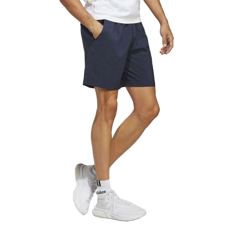 adidas Mens AEROREADY Essentials Chelsea Linear Logo Shorts, Navy, rebel_hi-res