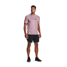 Under Armour Mens Training Vent Graphic Tee, Pink, rebel_hi-res