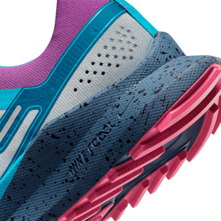 Nike React Pegasus Trail 4 SE Womens Trail Running Shoes, Grey/Blue, rebel_hi-res