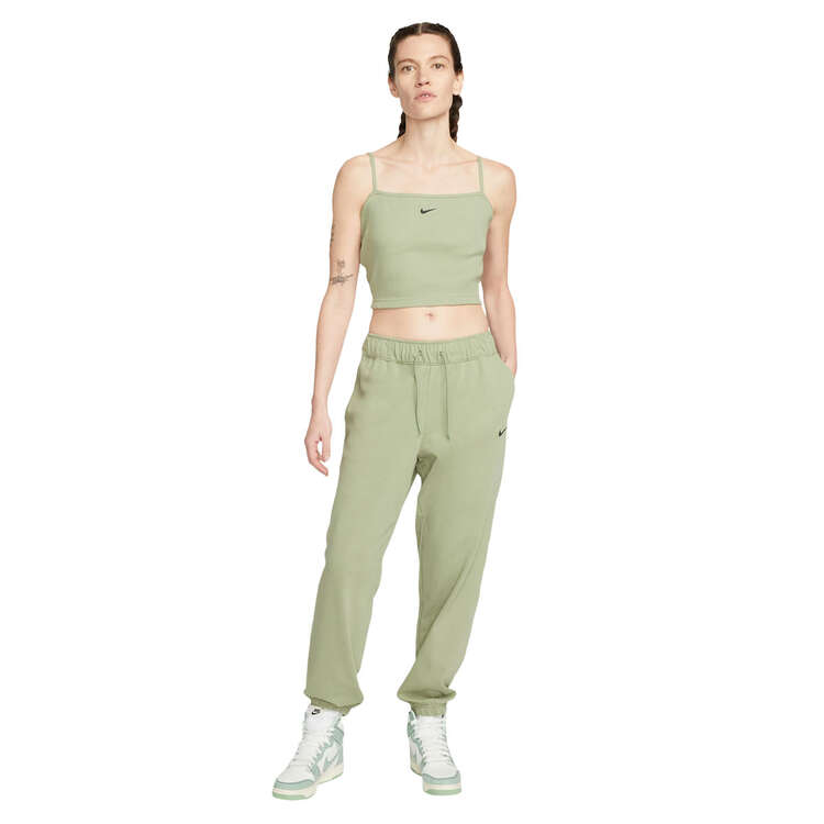 Nike Womens Sportswear Essential Ribbed Crop Top, Khaki, rebel_hi-res