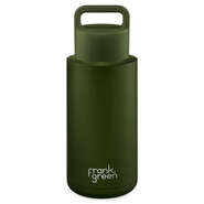 Frank Green Ceramic Reusable Grip 1L Bottle - Khaki, , rebel_hi-res
