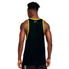 Nike Mens Dri-FIT Starting Five Basketball Jersey, Black/Green, rebel_hi-res