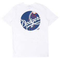 Majestic Los Angeles Dodgers Mens Logo Tee White S, White, rebel_hi-res