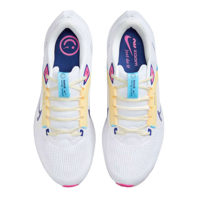 Nike Pegasus 40 Mens Running Shoes, White/Yellow, rebel_hi-res