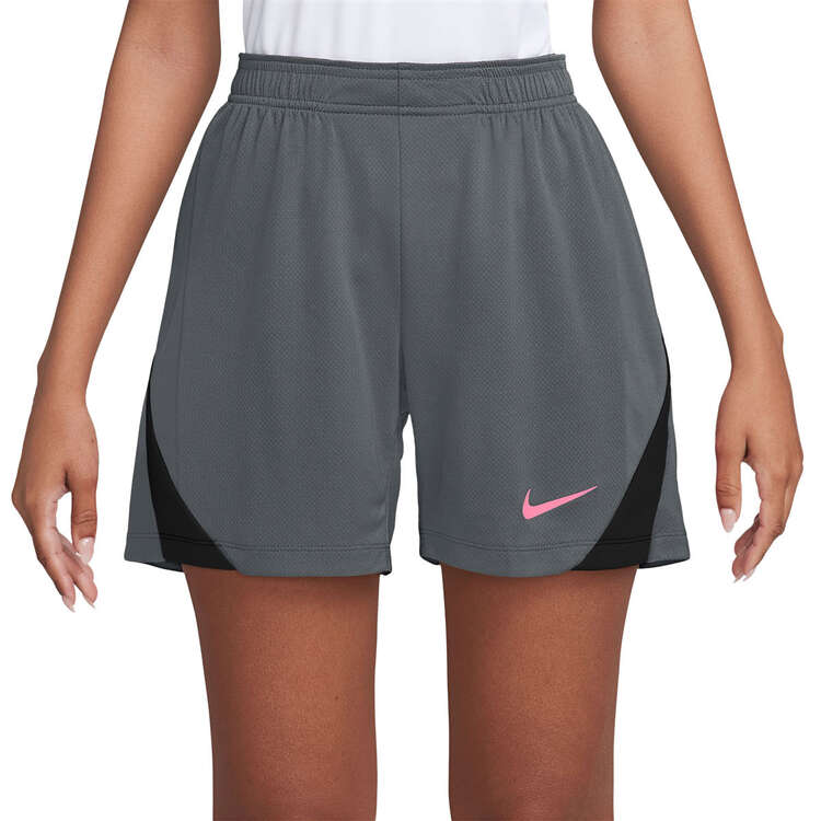 Nike Dri-FIT Strike Womens Football Shorts, Grey/Black, rebel_hi-res