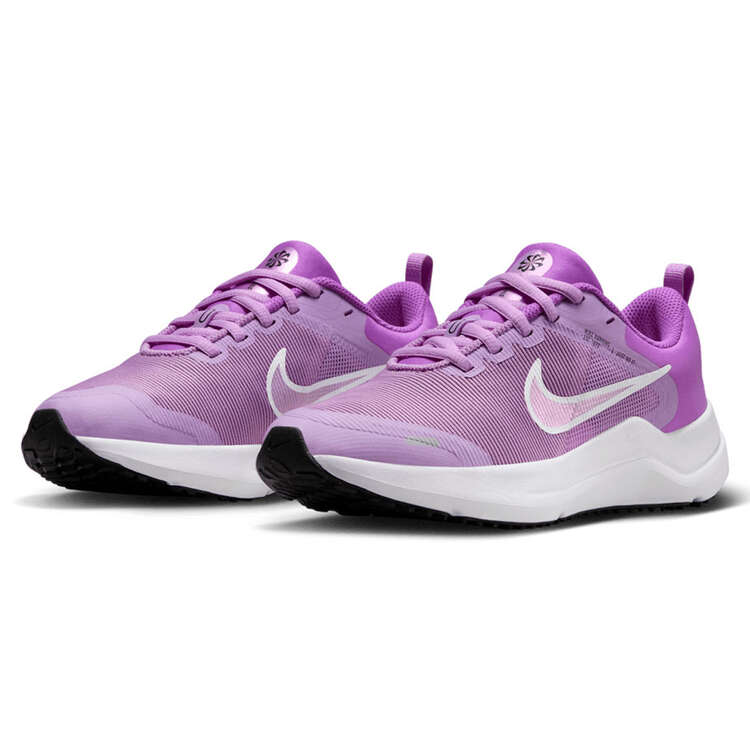 Nike Downshifter 12 Next Nature GS Kids Running Shoes, Purple/White, rebel_hi-res