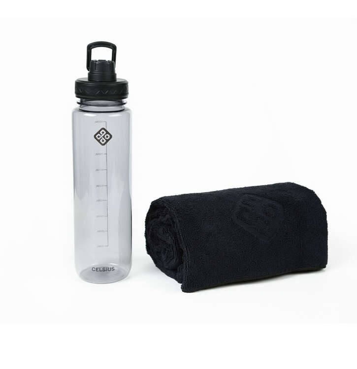 Celsius Microfiber Towel and Bottle 1000ml, , rebel_hi-res