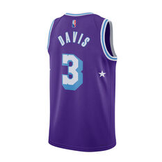 Nike Los Angeles Lakers Anthony Davis Mens City Edition Swingman Jersey Purple S, Purple, rebel_hi-res