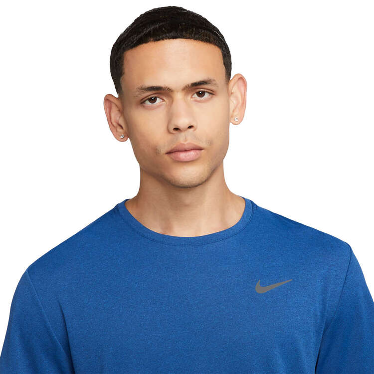 Nike Mens Dri-FIT Miler UV Running Tee, Blue, rebel_hi-res