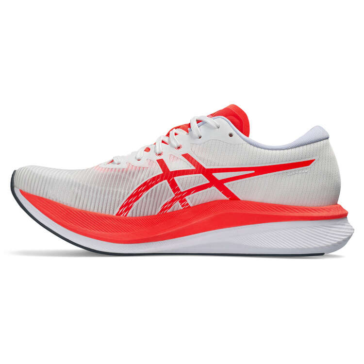 Asics Magic Speed 3 Mens Running Shoes White/Red US 7, White/Red, rebel_hi-res