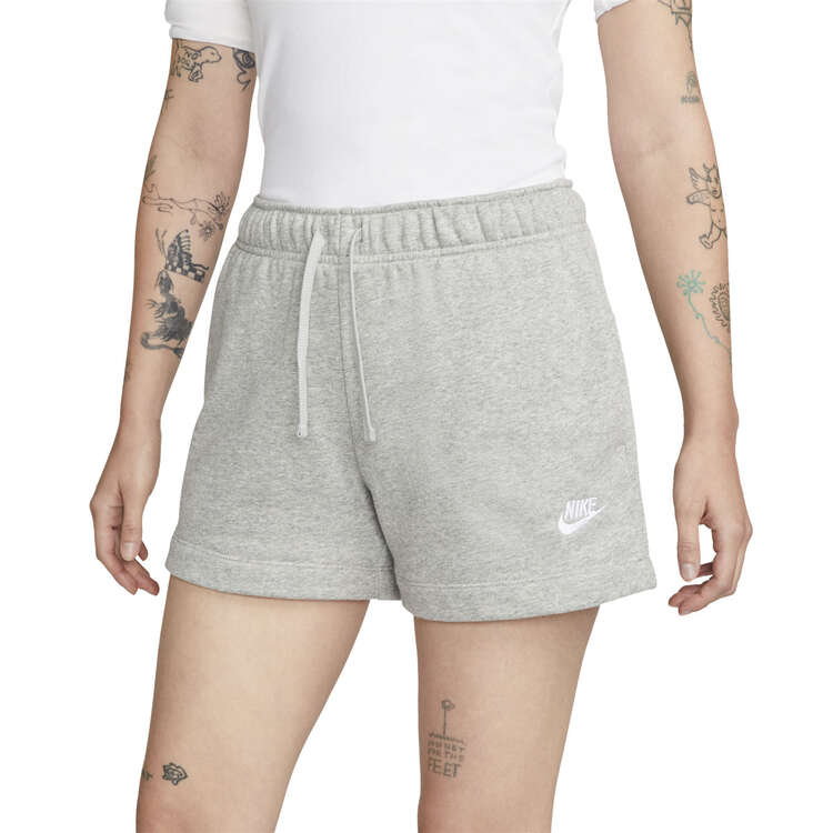 Nike Womens Sportswear Club Fleece Shorts Grey XS, Grey, rebel_hi-res
