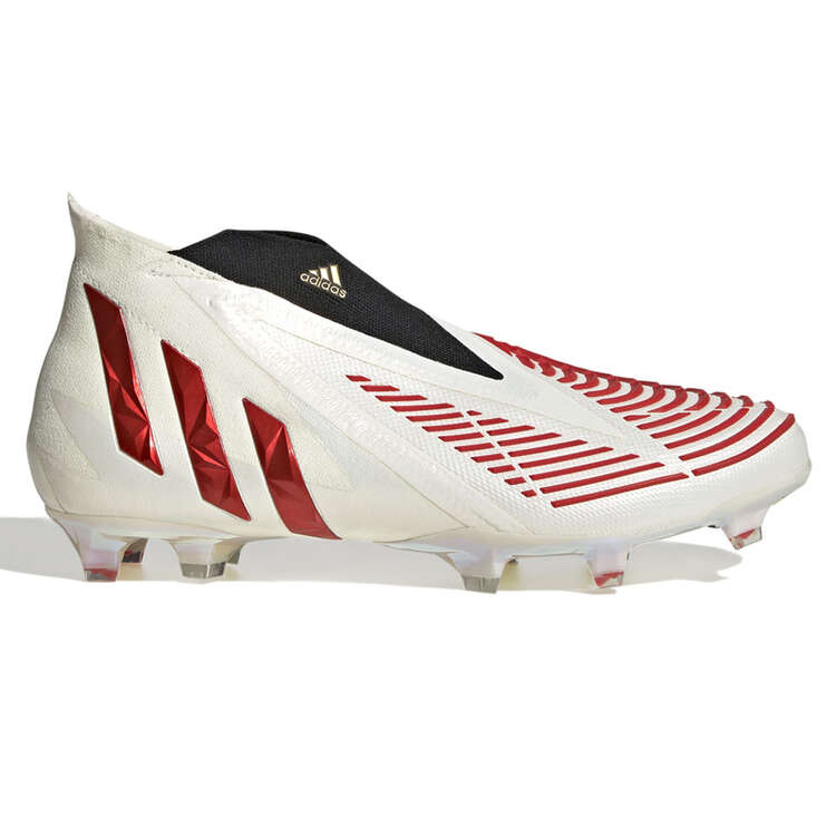 adidas Predator Edge + Football Boots White/Red US Mens 8 / Womens 9, White/Red, rebel_hi-res