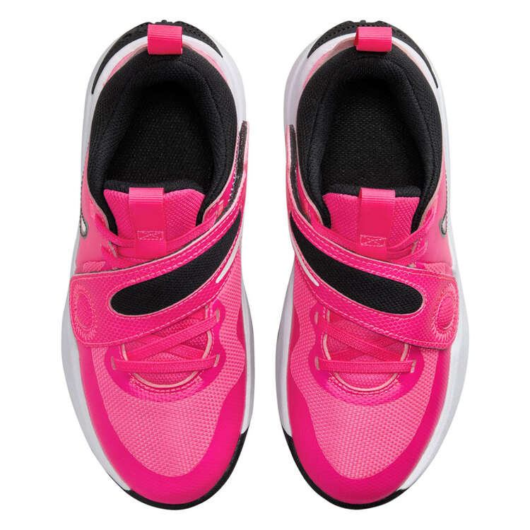 Nike Team Hustle D 11 GS Kids Basketball Shoes, Pink, rebel_hi-res