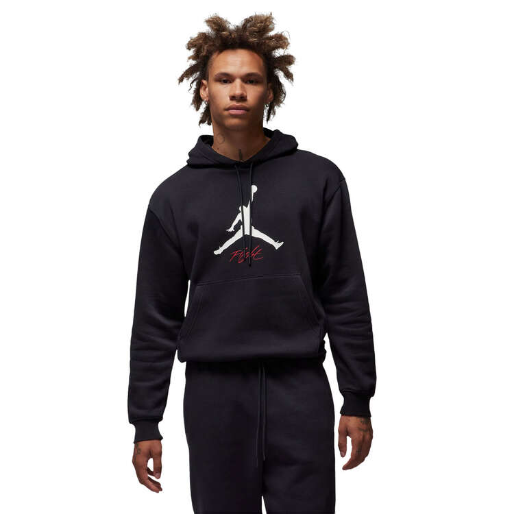 Jordan Mens Essentials Fleece Pullover Hoodie, Black, rebel_hi-res