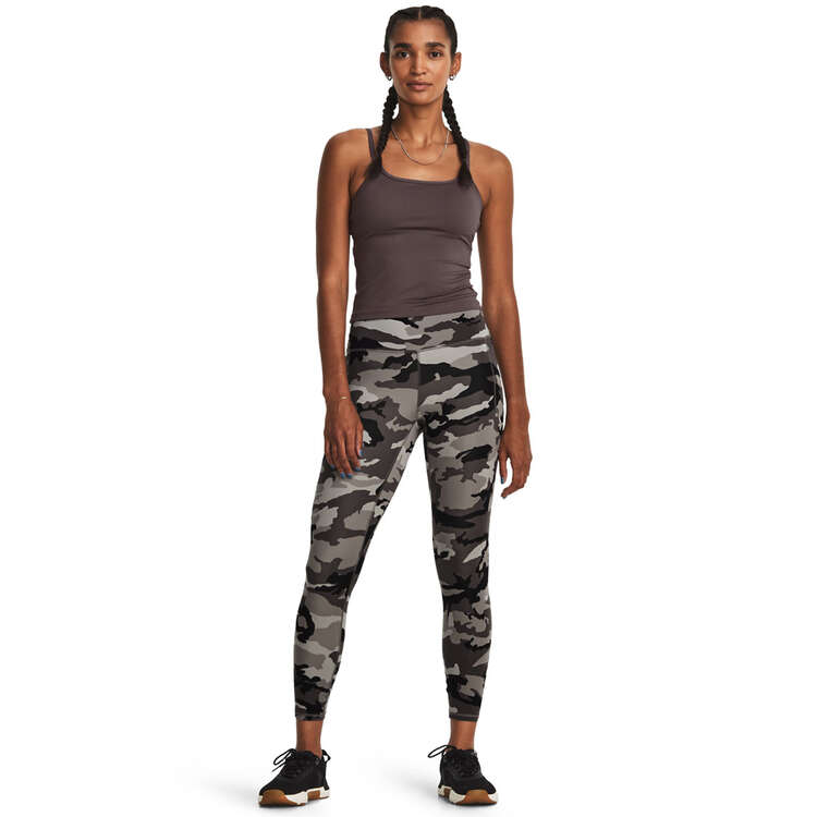 Under Armour Meridian Fitted Tank, Grey, rebel_hi-res