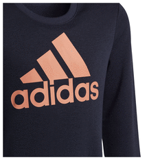 adidas Girls VF Essential Big Logo Sweatshirt, Navy/Blush, rebel_hi-res