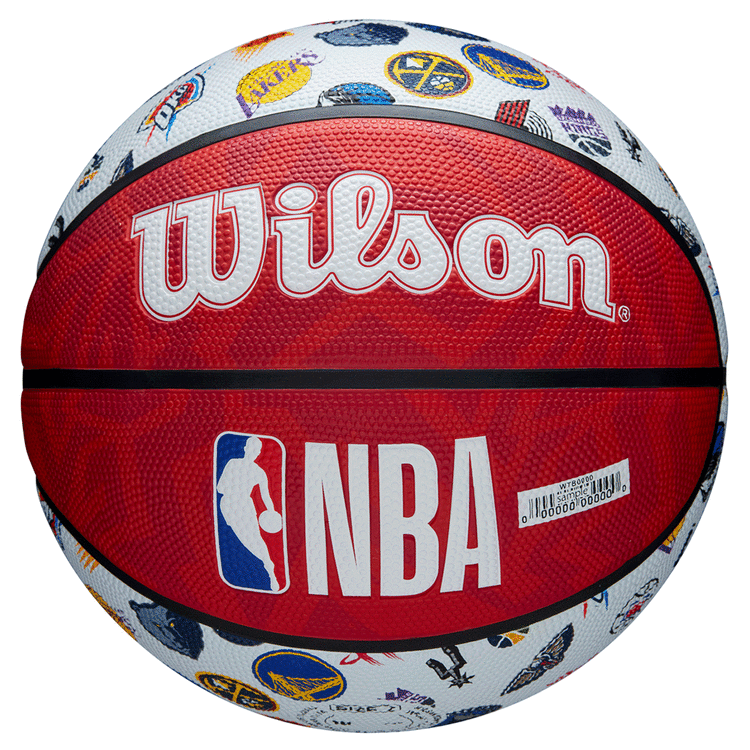 Wilson NBA All Team Basketball Red/White 7, Red/White, rebel_hi-res