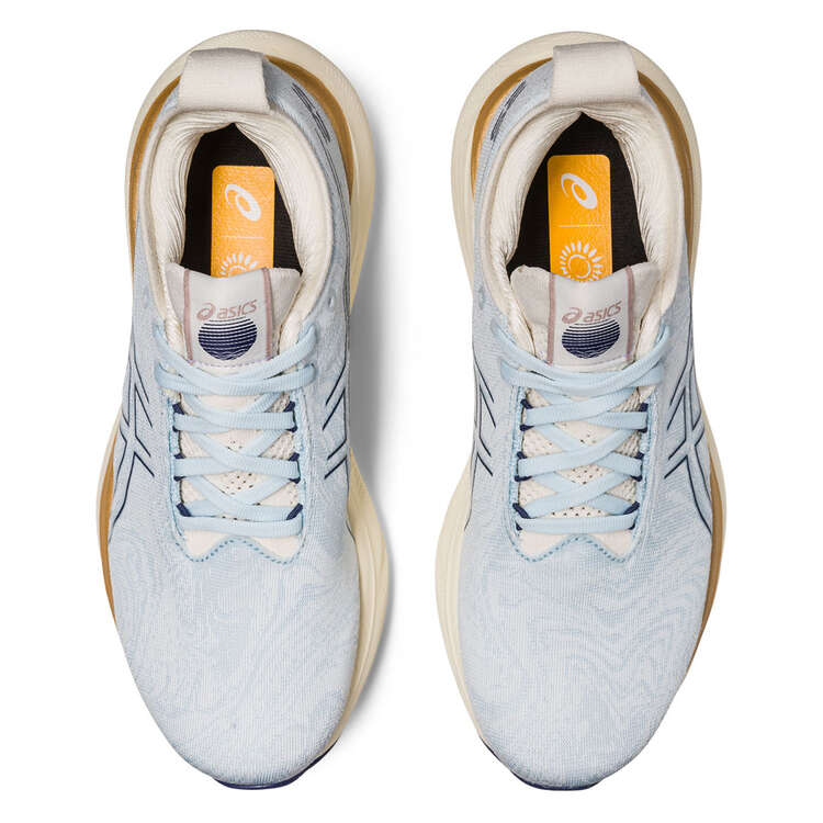 Asics GEL Nimbus 25 Nagino Womens Running Shoes Blue/White US 9, Blue/White, rebel_hi-res
