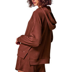 Running Bare Womens Time Out Hoodie Chestnut 8, Chestnut, rebel_hi-res