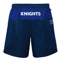 Newcastle Knights Mens Performance Shorts Blue S, Blue, rebel_hi-res