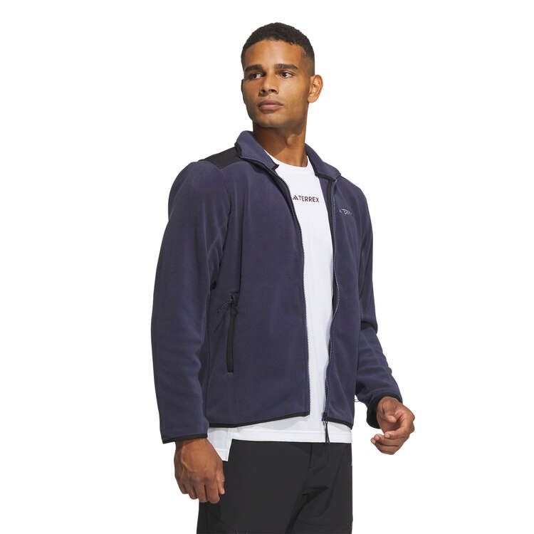 adidas Terrex Full-Zip Polar Fleece Jacket, Navy, rebel_hi-res