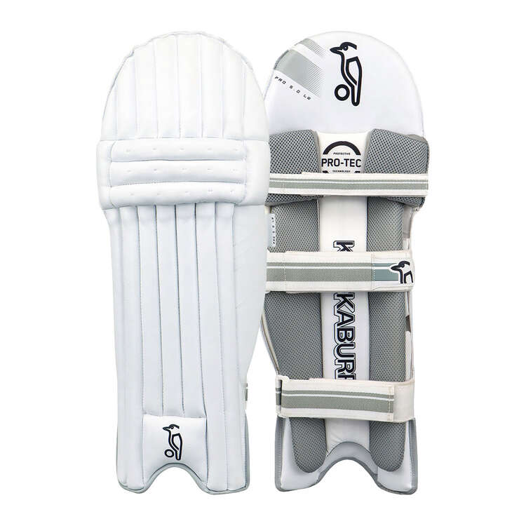 Kookaburra Pro 5.0 Junior Cricket Batting Pads, White/Grey, rebel_hi-res