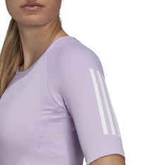 adidas Womens Training Tee, Purple, rebel_hi-res