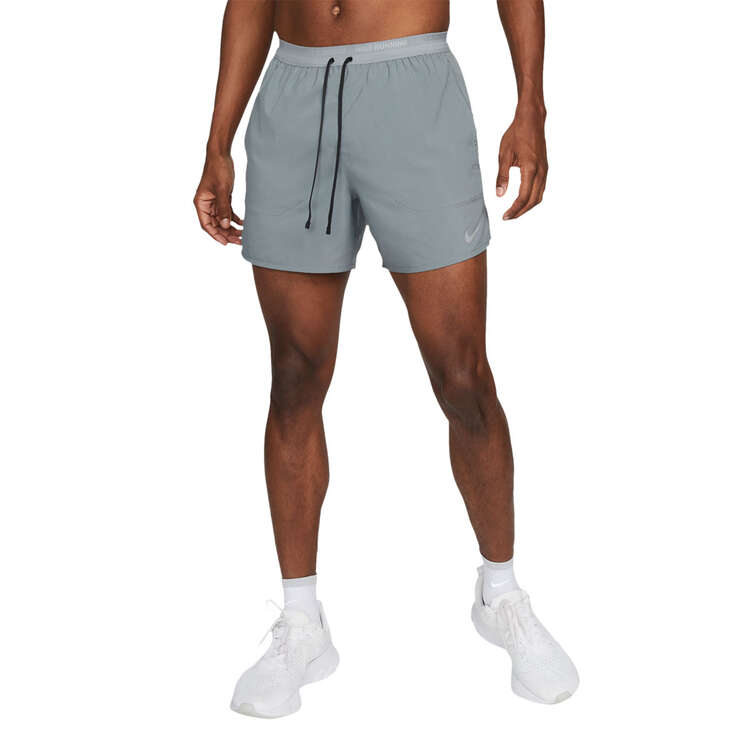 Nike Mens Dri-FIT Stride 5inch Running Shorts, Grey, rebel_hi-res