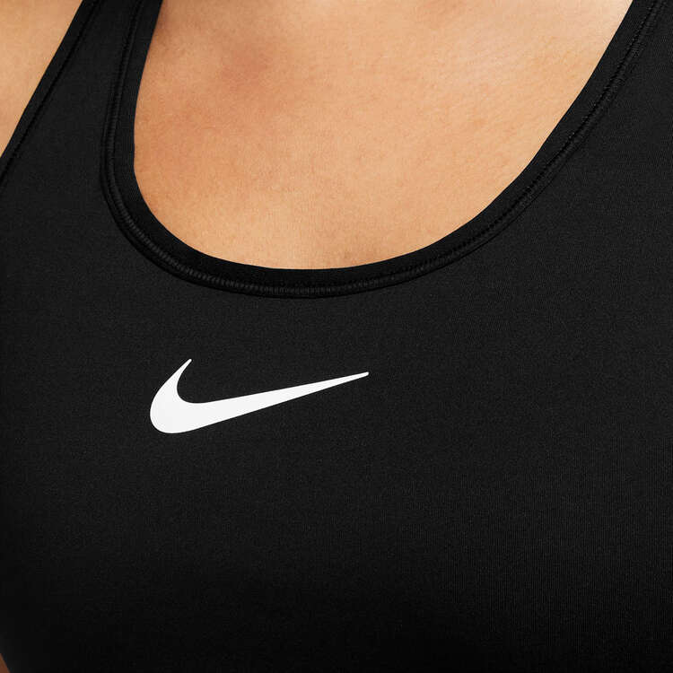 Nike Womens Dri-FIT Swoosh High Support Adjustable Sports Bra, Black, rebel_hi-res