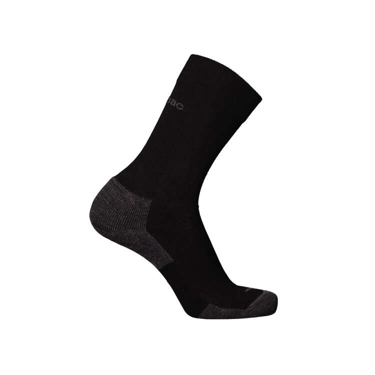 macpac Unisex Footprint Socks Black S, Black, rebel_hi-res