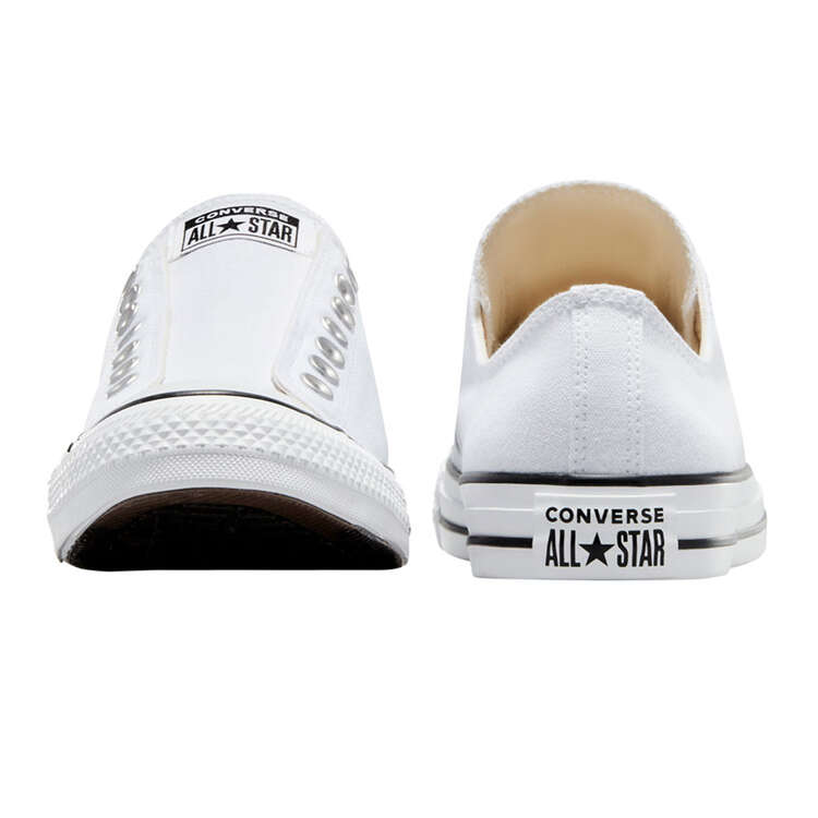 Converse Chuck Taylor All Star Slip On Low Womens Casual Shoes, White/Black, rebel_hi-res