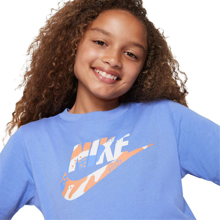 Nike Kids Sportswear Club Seasonal Camo Tee, Blue, rebel_hi-res