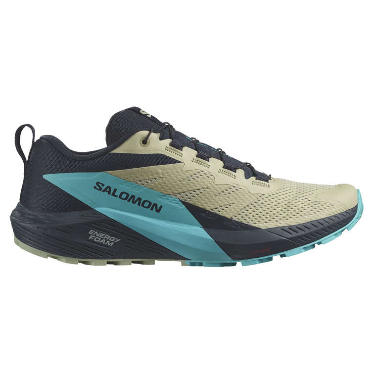 Salomon Sense Ride 5 Mens Trail Running Shoes, Grey/Blue, rebel_hi-res