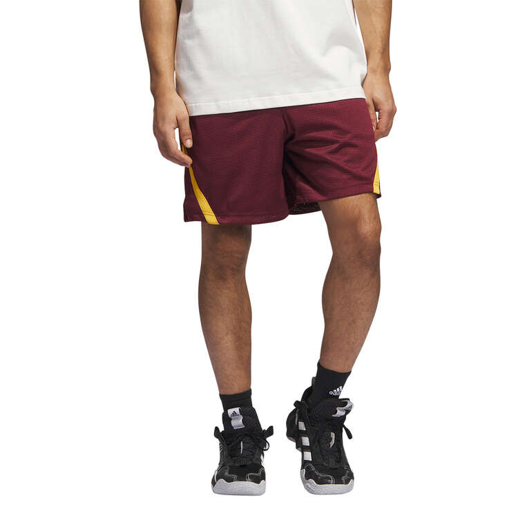 adidas Mens Select Summer 5-Inch Basketball Shorts, Red, rebel_hi-res