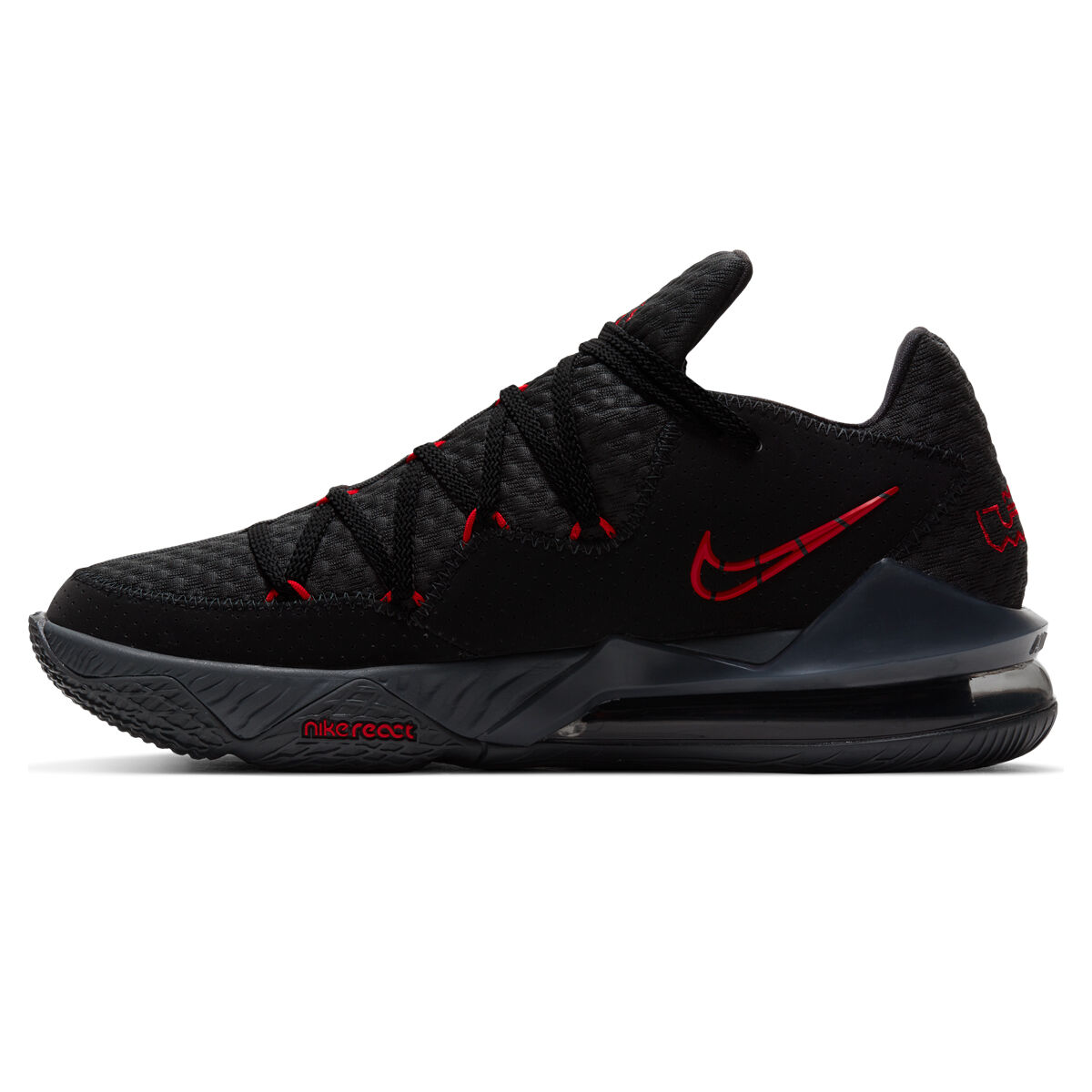 lebron shoes black red