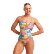 Funkita Womens Strapped In One Piece Swimsuit, , rebel_hi-res