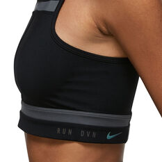 Nike Womens Dri-FIT Swoosh Run Division Sports Bra Black XS, Black, rebel_hi-res