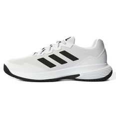adidas GameCourt 2 Mens Tennis Shoes White/Black US 7, White/Black, rebel_hi-res