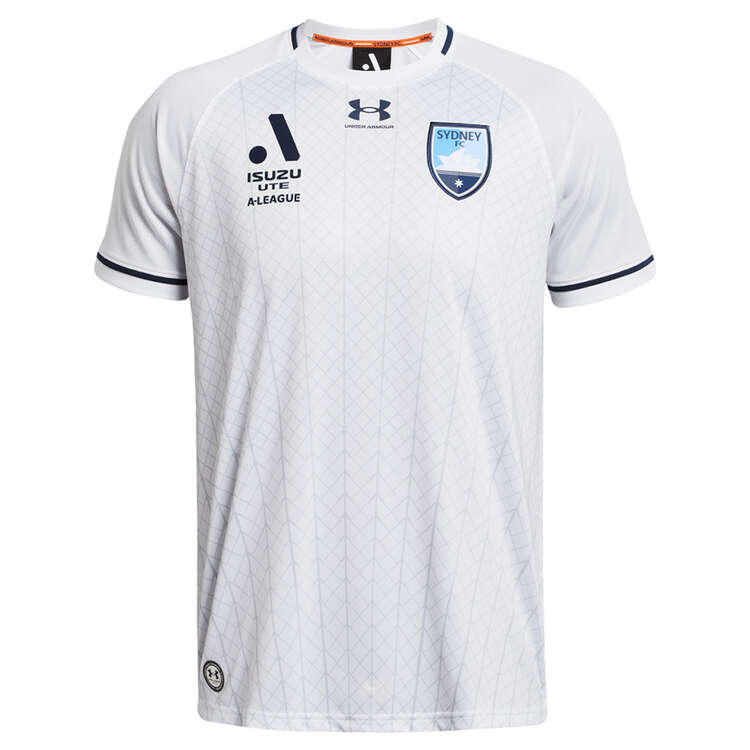 Under Armour Sydney FC 2023/24 Away Football Jersey White XL, White, rebel_hi-res