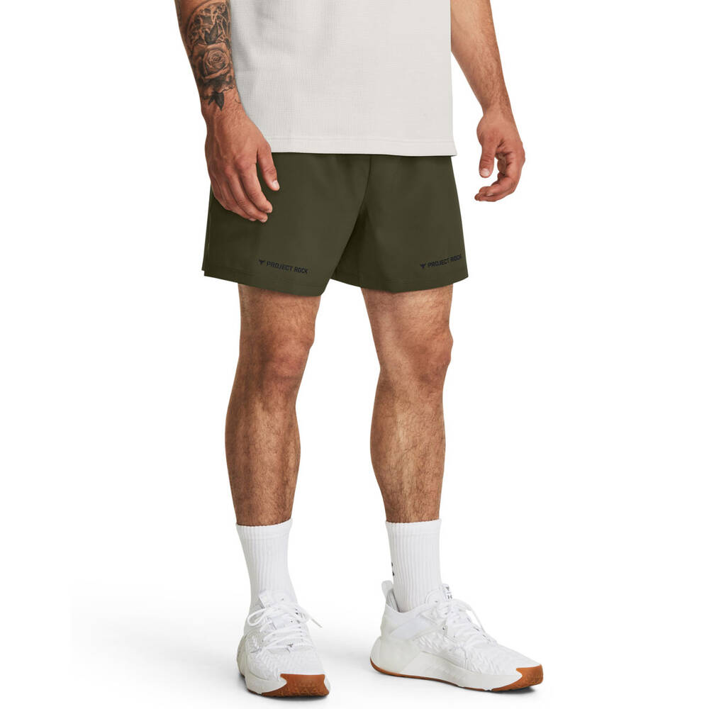 Under Armour Project Rock Mens 5-inch Woven Shorts | Rebel Sport