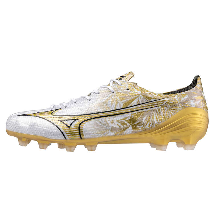 Mizuno Alpha Elite Football Boots, White/Gold, rebel_hi-res