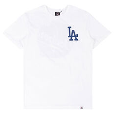 Majestic Los Angeles Dodgers Mens Logo Tee White S, White, rebel_hi-res