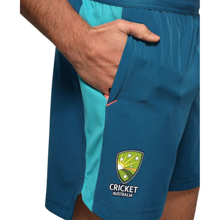 Cricket Australia 2023/24 Mens Training Shorts, Green, rebel_hi-res