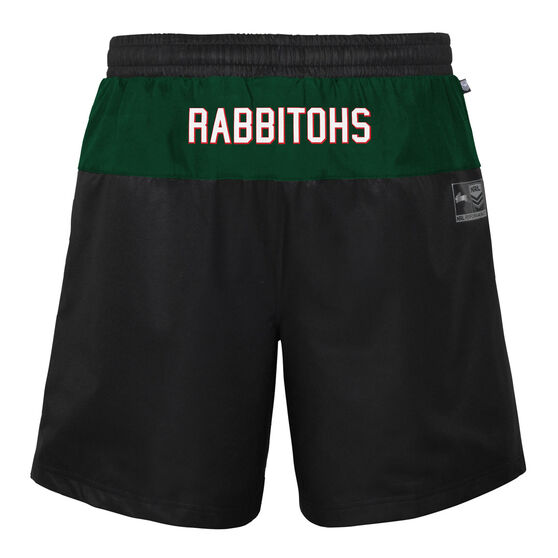 South Sydney Rabbitohs Mens Performance Shorts, Black, rebel_hi-res