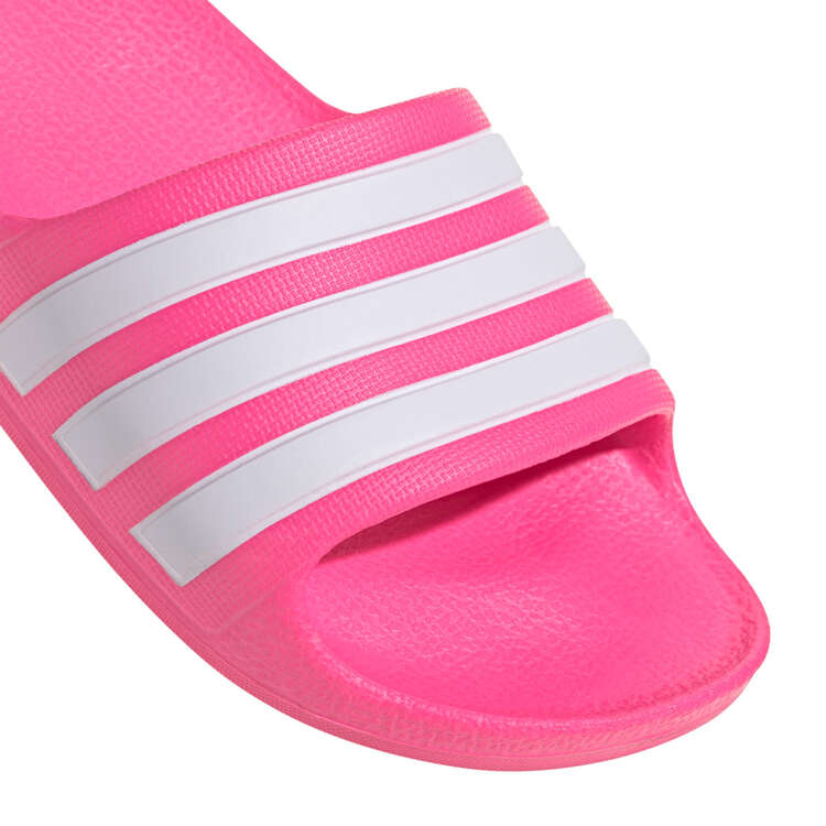 adidas Adilette Aqua Kids Slides, Pink/White, rebel_hi-res